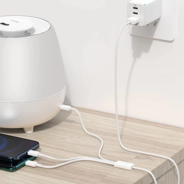 Кабель 3-в-1 Baseus Superior Series Fast Charging 3.5A 1.5m білий (CAMLTYS-02) - Фото 7 Кабель 3-в-1 Baseus Superior Series Fast Charging 3.5A 1.5m білий (CAMLTYS-02) - зображення 7