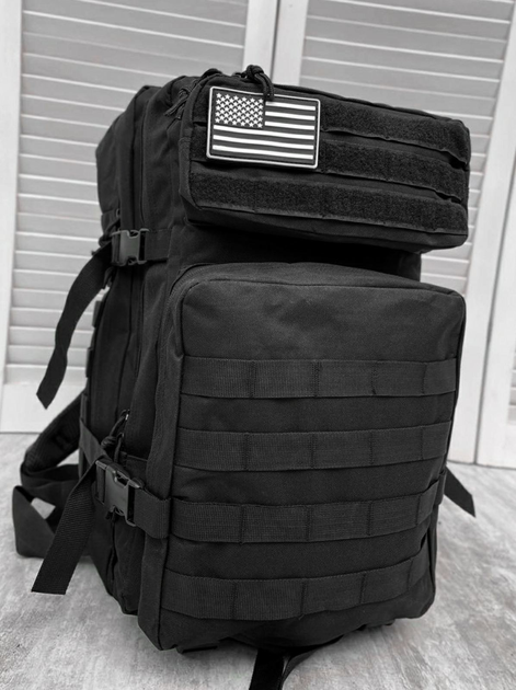 Рюкзак тактический штурмовой Large Assault Pack Black Elite 45 л - изображение 1