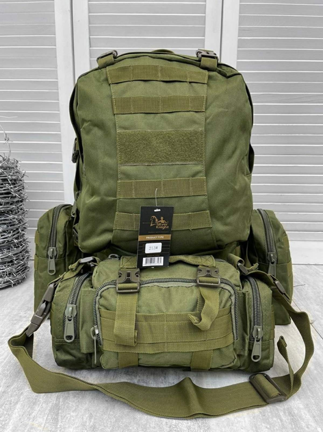 Рюкзак тактичний штурмовий Mission Pack Laser Cut Olive 55 л - зображення 2