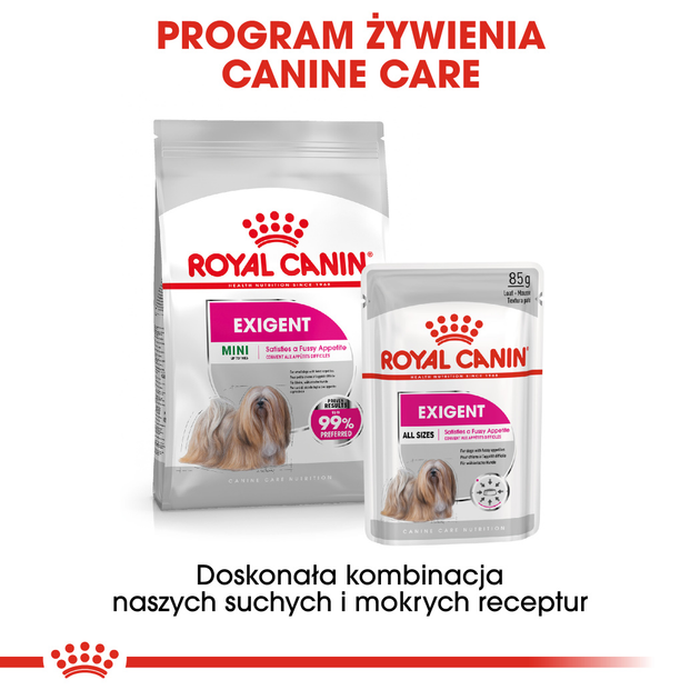 Sucha karma dla niewybrednych psów Royal Canin Mini Exigent 1 kg (3182550795128/3182550894029) (1006010) - obraz 7