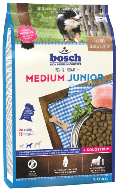 Sucha karma dla szczeniąt BOSCH HPC Junior Medium 3 kg (4015598012959) - obraz 1