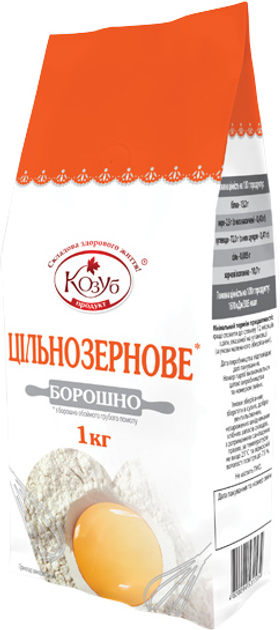 Упаковка муки пшеничной цельнозерновой Козуб Продукт 1 кг x 5 шт ...