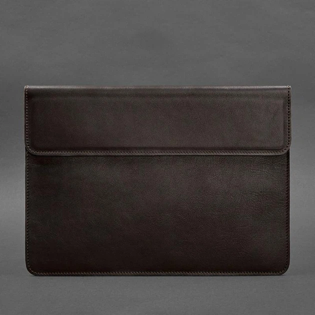 Кожаный чехол-конверт на магнитах для MacBook 13 Темно-коричневый 4463301 - Фото 4 Кожаный чехол-конверт на магнитах для MacBook 13 Темно-коричневый 4463301 - изображение 4