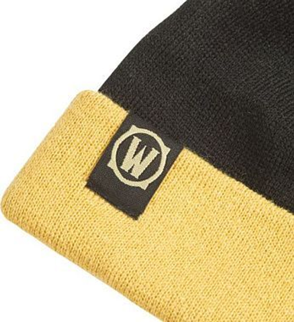 Шапка World of Warcraft Alliance Pom Beanie-One Size-Black-Gold 