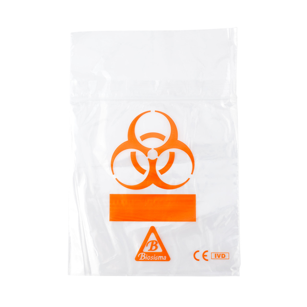 Пакет для транспортировки биоматериалов Biohazard с двойным карманом Прозрачный Biosigma - изображение 1