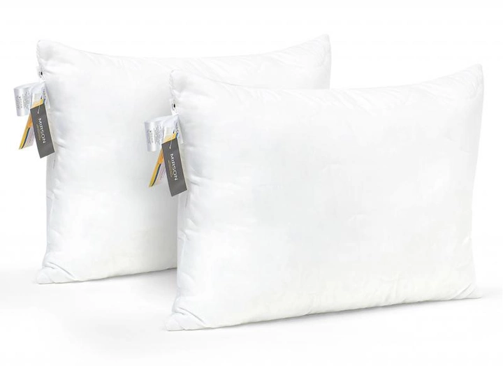 Акція на Набір антиалергенних подушок MirSon 3M Thinsulate №1603 Eco Light White 50х70 2 шт середні від Rozetka