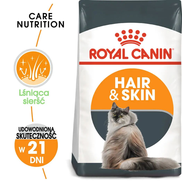 Sucha karma dla kotów Royal Canin Hair & Skin Care 10 kg (8251293/11419) (3182550721752/0262558721428) - obraz 4