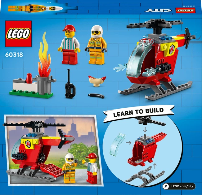 Zestaw klocków LEGO City Helikopter strażacki 53 elementy (60318) - obraz 7