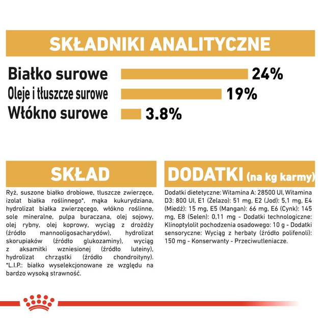 Sucha karma pełnoporcjowa dla psów Royal Canin German Shepherd Adult dla rasy owczarek niemiecki w wieku od 15 miesięcy 11 kg (3182550892759) (2518110) - obraz 8