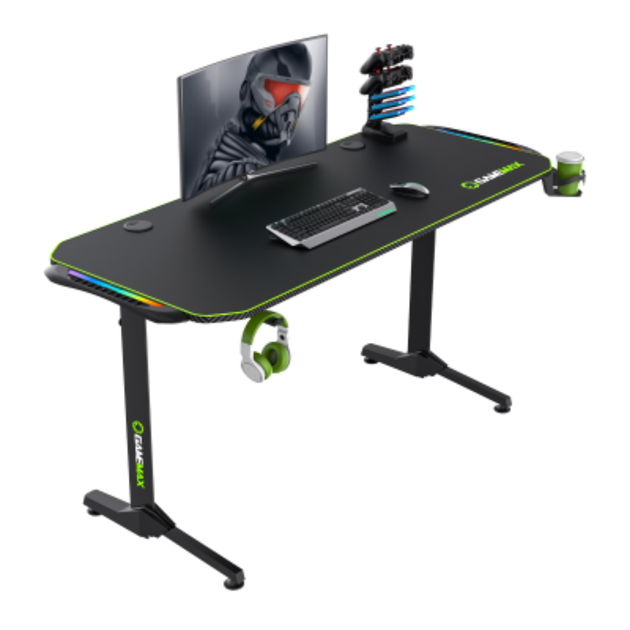 Стол геймерский Gamemax D140 Carbon-RGB Черный - изображение 3