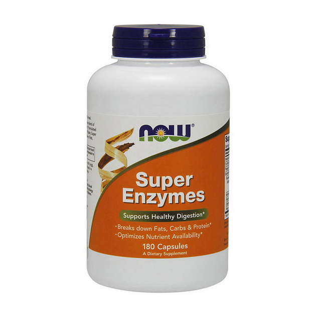 Натуральные добавки NOW Super Enzymes (Ферменты пищеварения), 180 caps ...