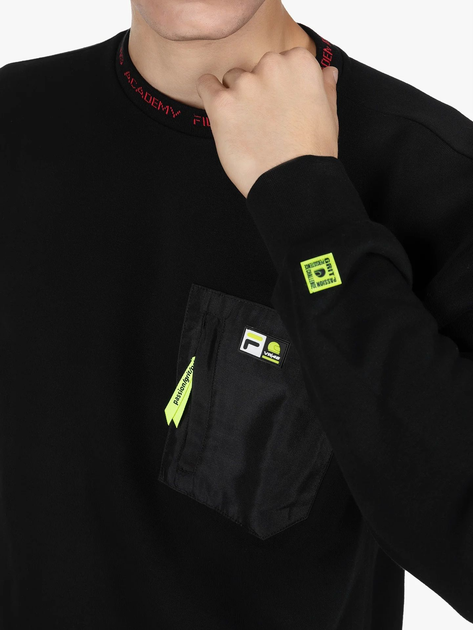 Bluza bez kaptura męska Fila FAM0254-80010 XL Czarna (4064556376275) - obraz 3