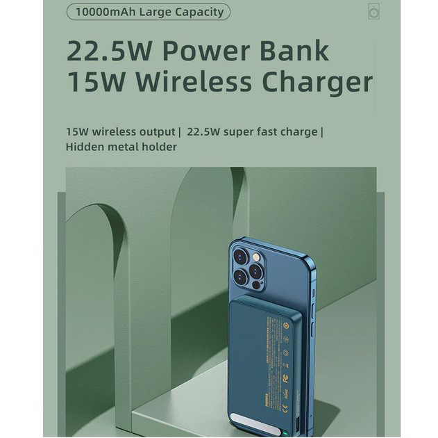 Павербанк повербанк 10000mAh з бездротовою та швидкою зарядкою | QC22.5W + PD20W | REMAX RPP-273 Білий - Фото 4 Павербанк повербанк 10000mAh з бездротовою та швидкою зарядкою | QC22.5W + PD20W | REMAX RPP-273 Білий - зображення 4