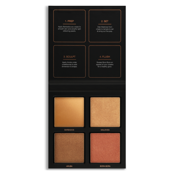 Палетка хайлайтеров Huda Beauty 3D HIGHLIGHTER PALETTE (Bronze Sands) - изображение 2