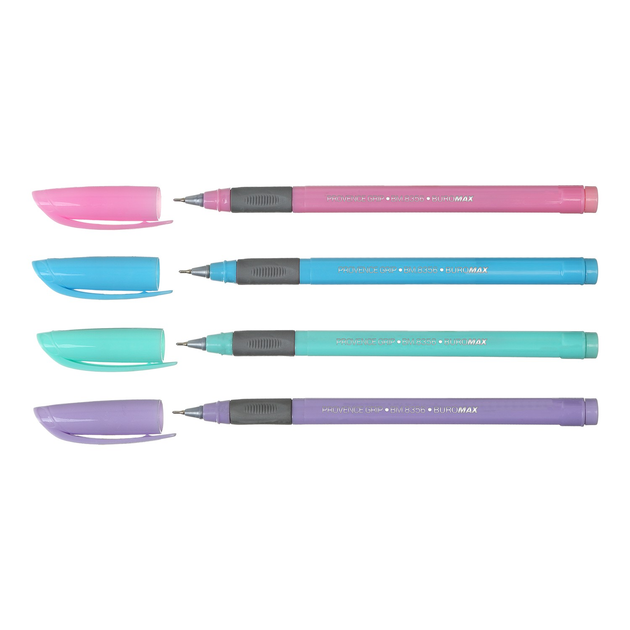 Набор масляных ручек 12 штук Buromax PROVENCE GRIP PASTEL 0,5 мм синие ...