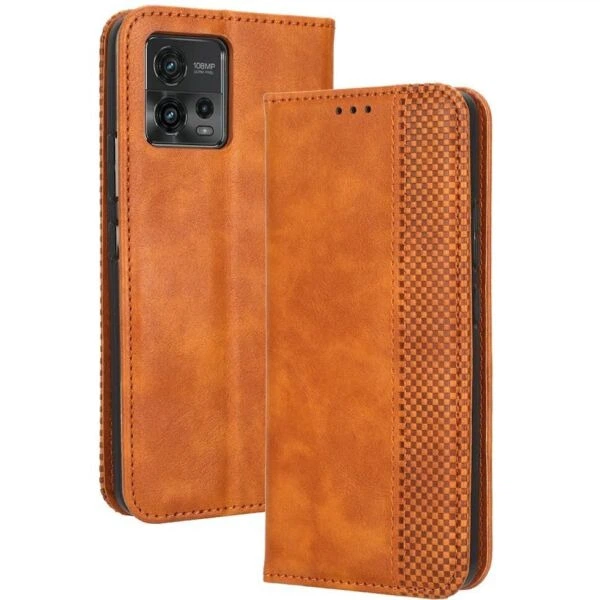 Чохол-книжка Deexe Retro Style для Motorola Moto G72 - Brown - зображення 4
