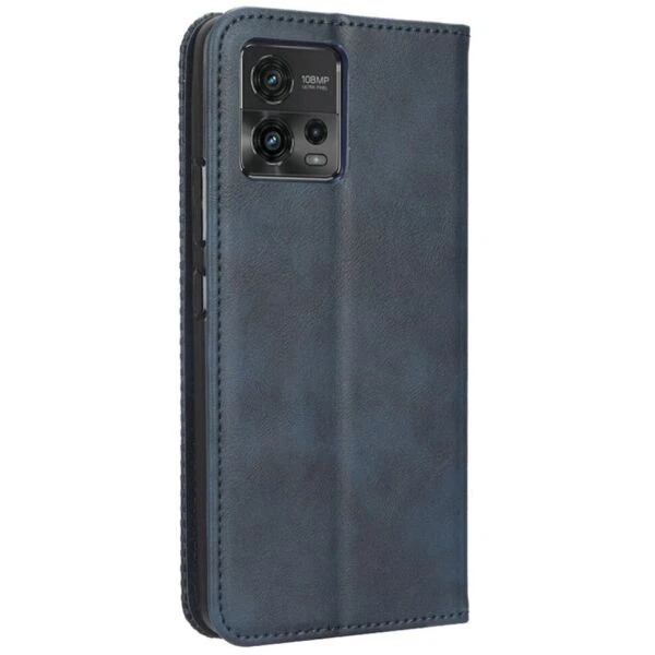 Чехол-книжка Deexe Retro Style для Motorola Moto G72 - Blue - изображение 3