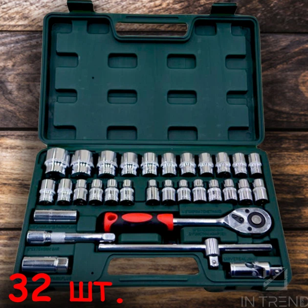 Набор торцевых головок 32 шт. комплект универсальных гаечних ключей ...