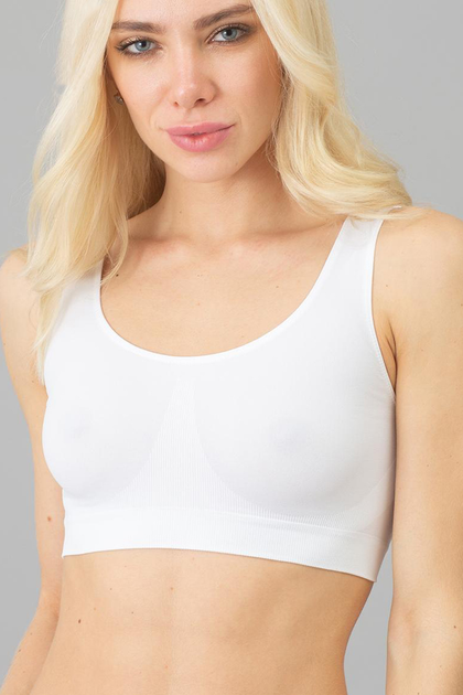 Nbb Women's White Covered Seamless Non-Paper Bra - Trendyol