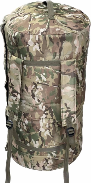 Тактичний баул на 120 літрів для передислокации армійський військовий для ЗСУ тактична сумка рюкзак колір мультикам - зображення 2