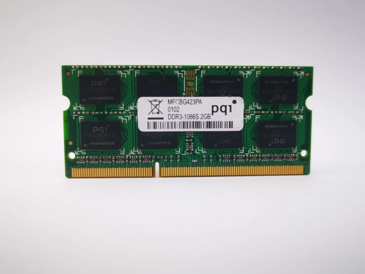 Оперативная память для ноутбука SODIMM PQI DDR3 2Gb 1066MHz PC3-8500S (MFCBG423PA). 10012 Б/У - изображение 1