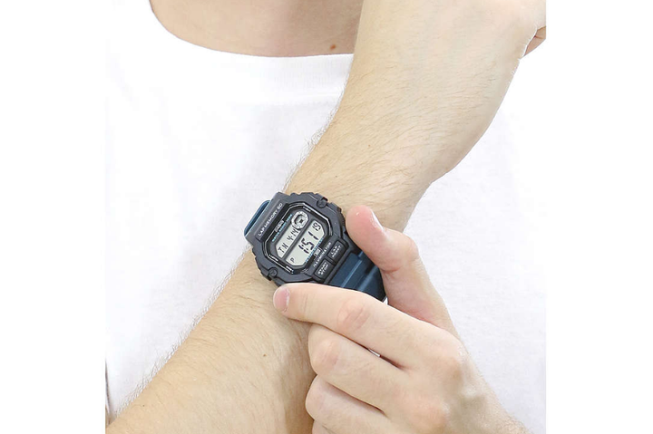 Мужские часы Casio WS-1400H-3AVEF Черный\Синий - изображение 2