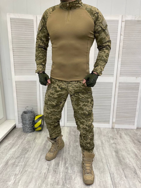 Тактичний військовий костюм Attac ( Убакс + Штани ), Камуфляж: Піксель ЗСУ, Розмір: XL - зображення 1