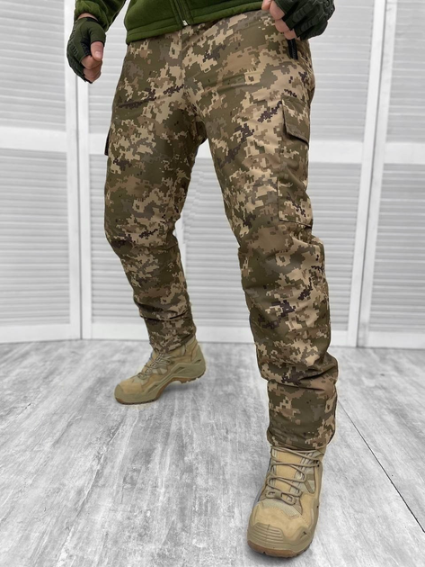 Тактичні теплі військові бойові штани, Камуфляж: Піксель, Розмір: L - зображення 2