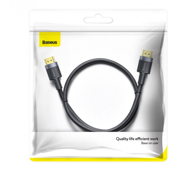 Кабель BASEUS Cafule Black с HDMI на HDMI 4k 3 м - изображение 3