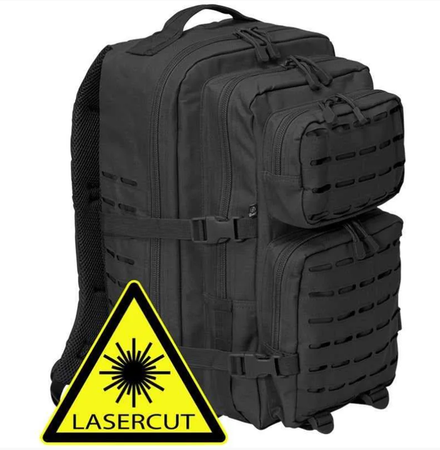 Тактичний Рюкзак Brandit US Cooper Lasercut Large 40 л 520 х 300 х 320 мм Чорний (8024-02) - зображення 1