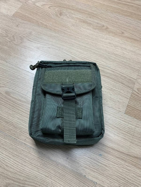 Утилитарная сумка с карманом олива. Тактический утилитарный подсумок - изображение 1