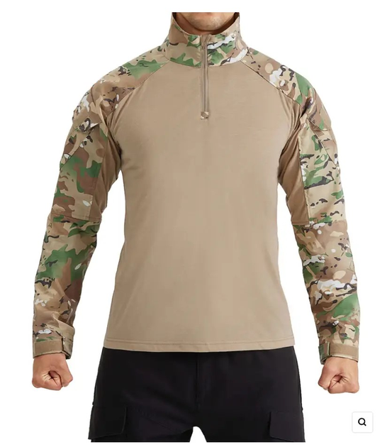 Тактические боевая военная рубашка Убакс ВСУ мультикам, армейская рубашка для военных UBACS Multicam р.XL - изображение 1