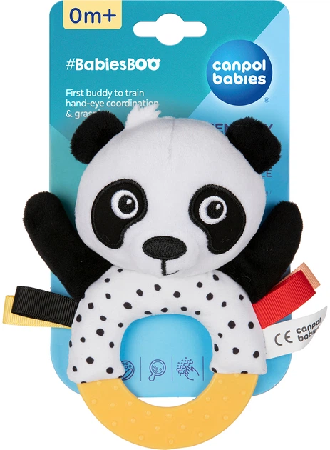 М'яка іграшка Canpol Babies BabiesBoo з прорізувачем і брязкальцем (68/086) - зображення 2