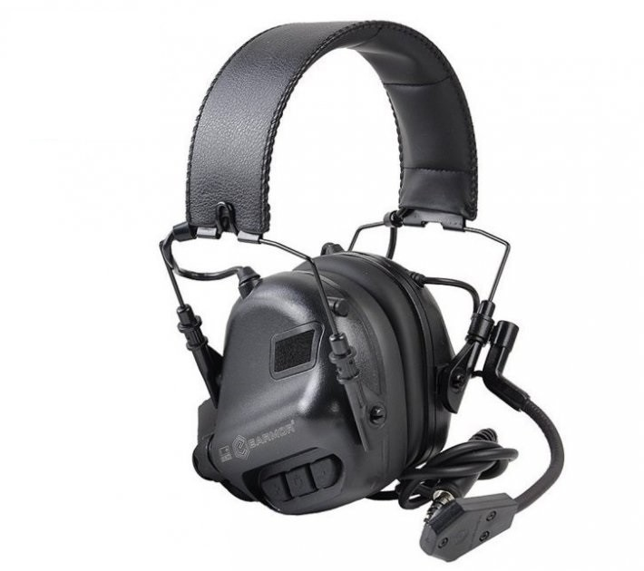 Активні навушники з гарнітурою Earmor M32 MOD 3 комплект з оголов'ям чорні - зображення 1