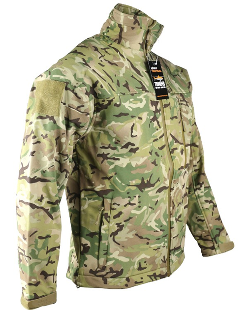 Куртка мужская тактическая KOMBAT UK военная с липучками под шевроны ВСУ Trooper Soft Shell S мультикам (OPT-27661) - изображение 2