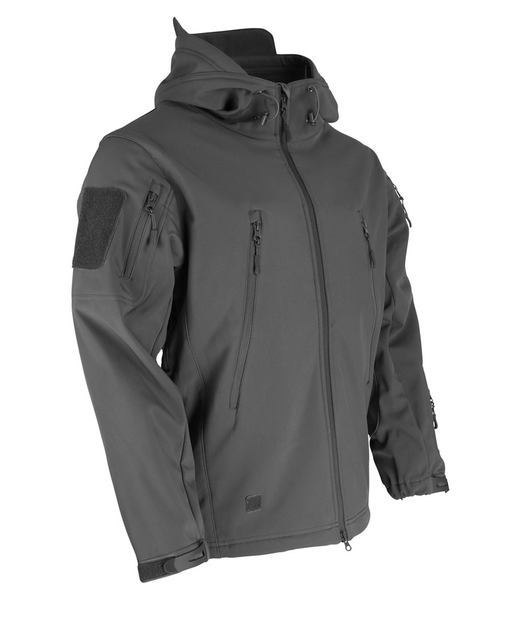 Куртка мужская тактическая KOMBAT UK военная с липучками под шевроны ВСУ Soft Shell XL серый (OPT-29101) - изображение 1