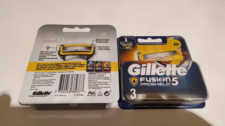 Кассеты для бритья сменные катриджи Gillette Fusion ProShield 5 лезвий 3 штуки в наборе - изображение 15