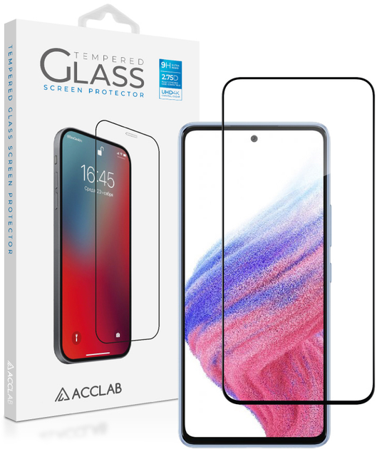 Защитное стекло ACCLAB Full Glue для Samsung Galaxy A34 5G Black ...