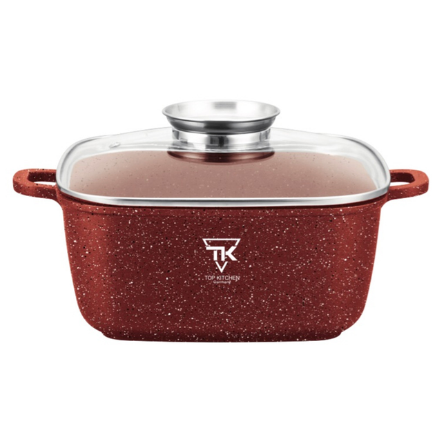 Кастрюля с мраморным покрытием Top Kitchen 20 см TK00054 Бордовая ...