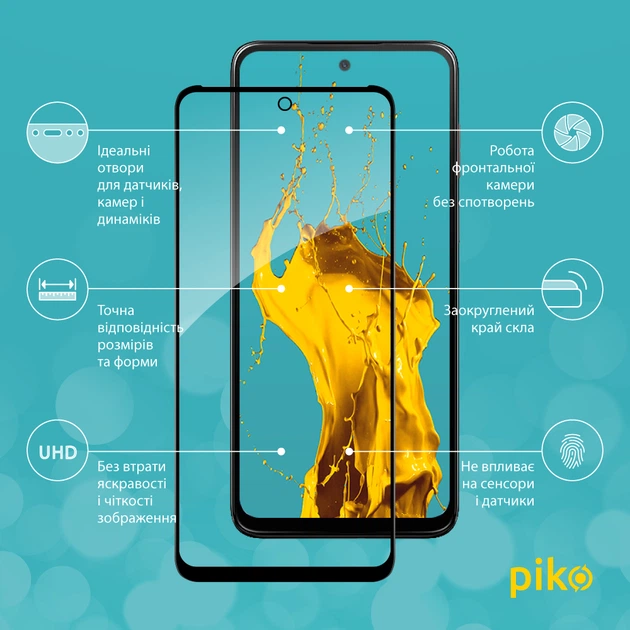 Защитное стекло для смартфона HMD Pulse Pro Piko 9H Black (1283126624254) - Фото 3 Защитное стекло для смартфона HMD Pulse Pro Piko 9H Black (1283126624254) - изображение 3