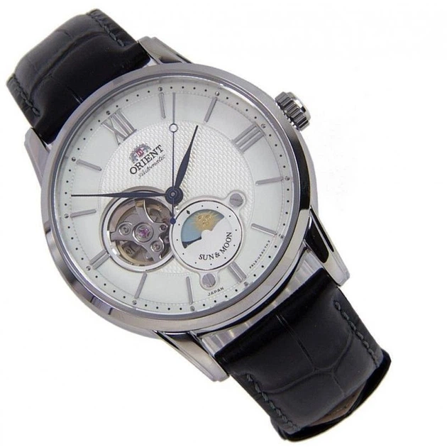 Мужские наручные часы Orient RA-AS0005S10B Серебро\Черный механические с автоподзаводом - изображение 6