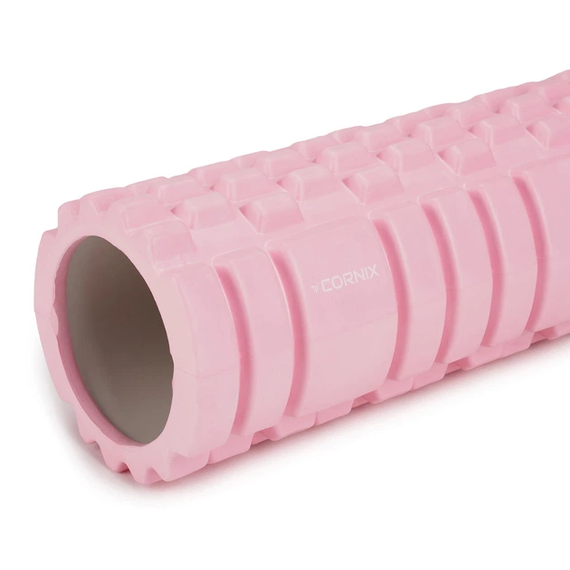 Ролик для масажу Cornix EVA 33 x 14 см валик ролер XR-0036 Light Pink - зображення 3