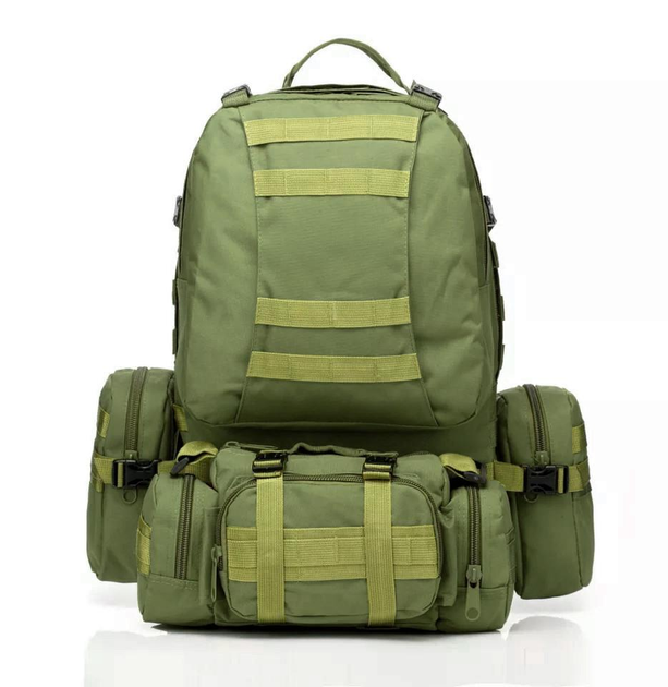 Тактичний рюкзак з підсумками Eagle B08 55 л Green Olive 8144 - зображення 1