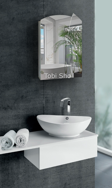 Шкаф зеркальный фигурный "Эконом" для ванной комнаты Tobi Sho ТS-570 500х740х130 мм - изображение 2