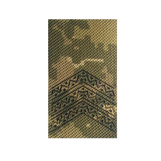 Шеврон на липучці Laser CUT UMT Погон звання Сержант 55х95 мм Піксель - зображення 1