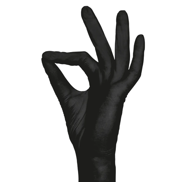 Рукавички нітрилові AMPri Style Black (100 шт. / 50 пар), чорні, розмір M - изображение 2