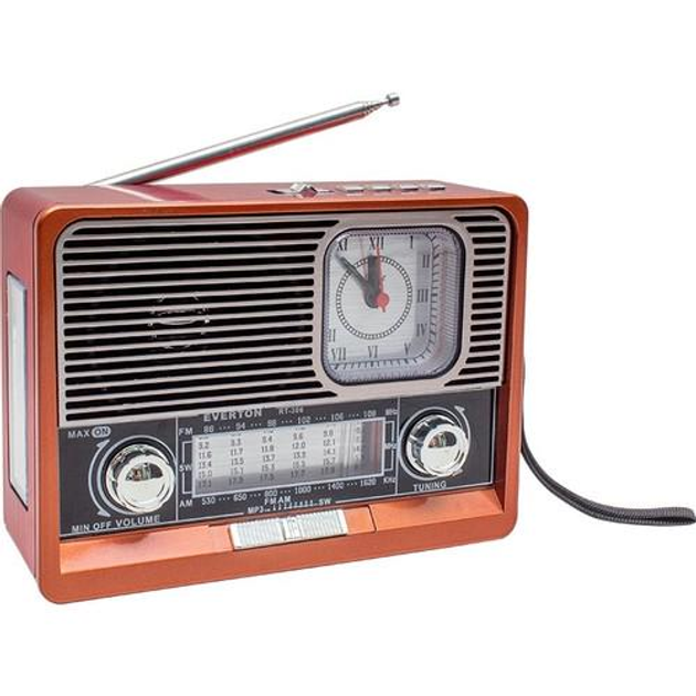 Радиоприемник Everton RT-330 FM/AM/SW Bluetooth/USB/SD с часами – фото ...