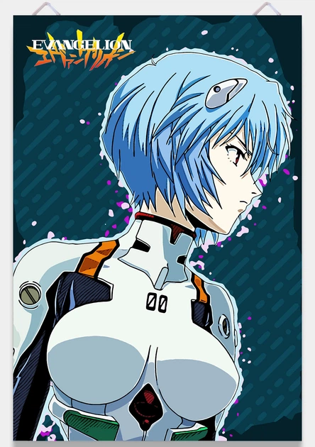 Поп-Арт плакат Аніме постер Let's Play Рей Аянамі / Rei Ayanami