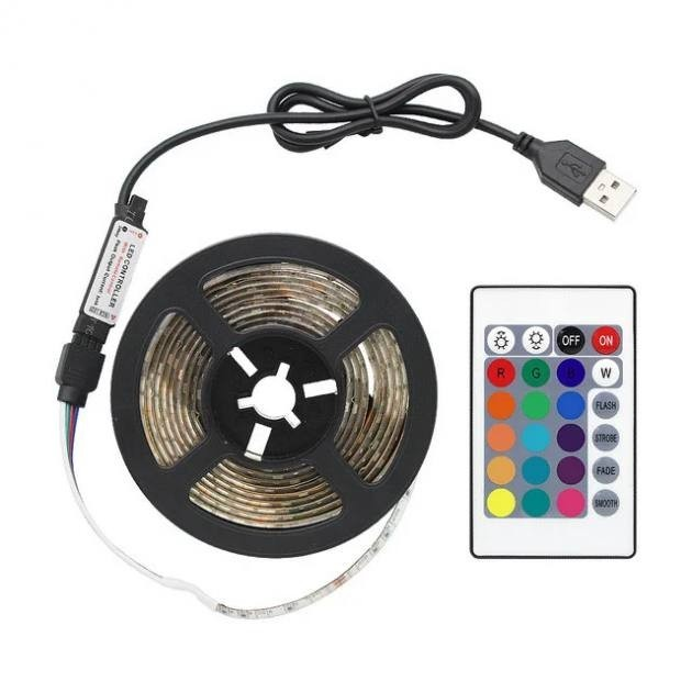 Светодиодная LED лента RGB 5050 комплект 2 метра водостойкая от USB ...