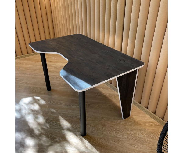 Стіл комп'ютерний геймерський ігровий DROM Superellipse Black+White - изображение 2